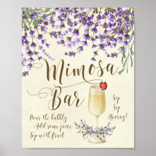 Mimosa Bar Wedding Sign Lilac purple lavender
