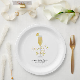 Mimosa Brunch and Bubbly Bridal Shower Paper Plate