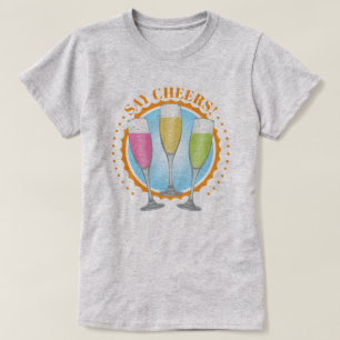 Mimosa Colourful Champagne Glasses T-Shirt