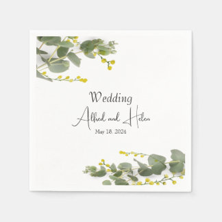 Mimosa flower minimalism napkin