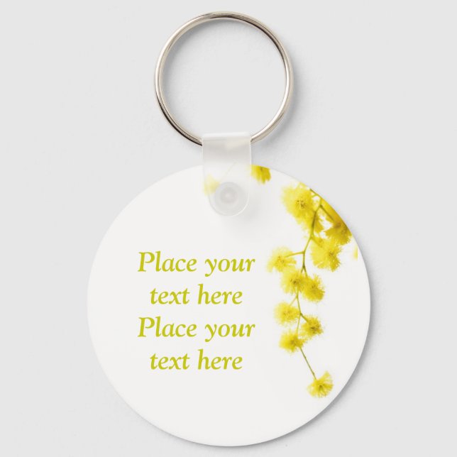 Mimosa Keychain (Front)
