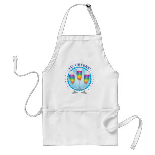 Mimosa Rainbow Champagne Glasses Standard Apron