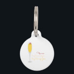 Mimosa Recipe Pet Tag<br><div class="desc">Enjoy this perfect partnership of champagne and citrus on framed embroidery, cocktail napkins, kitchen linen, clothing and more!</div>