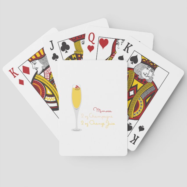 Mimosa Recipe Playing Cards (Back)