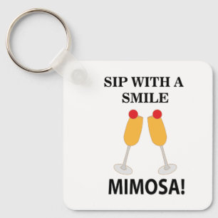 Mimosa Sip With A Smile Mimosa Keychain