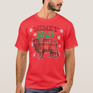 Mimzy Bear Buffalo Plaid Gift Matching Bear Family T-Shirt