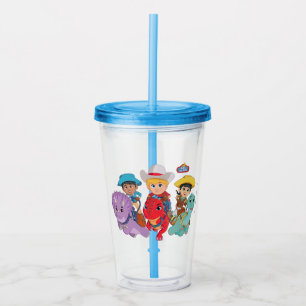 Min and Clover   Dino Ranch Acrylic Tumbler