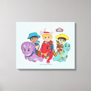 Min and Clover   Dino Ranch Canvas Print