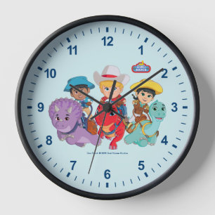 Min and Clover   Dino Ranch Clock