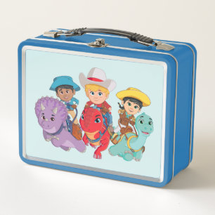 Min and Clover   Dino Ranch Metal Lunch Box