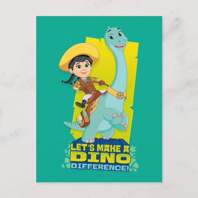 Min & Clover | Making a Dino Difference Postcard (Front)
