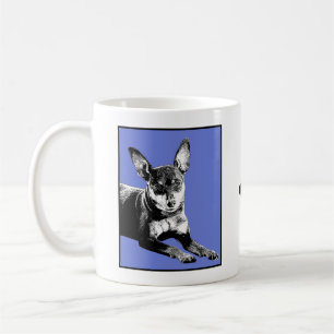 Min Pin Love Mug - Bleu