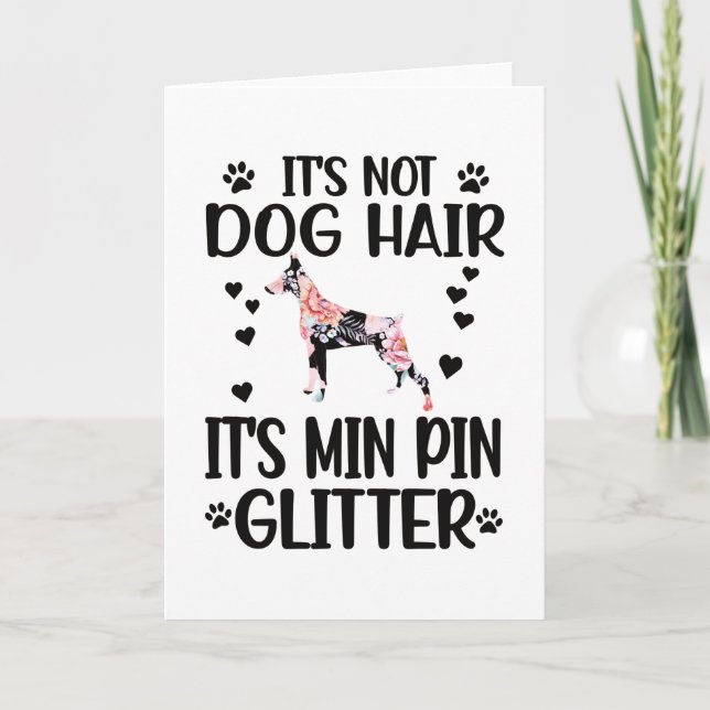 Min Pin Lover Dog Owner Miniature Pinscher Mom Card (Front)