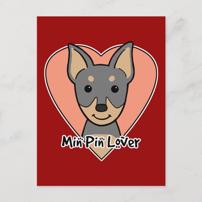 Min Pin Lover Postcard (Front)