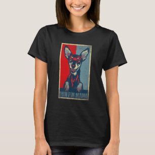 Min Pin Mama Vintage Dog Miniature Pinscher Mom T-Shirt