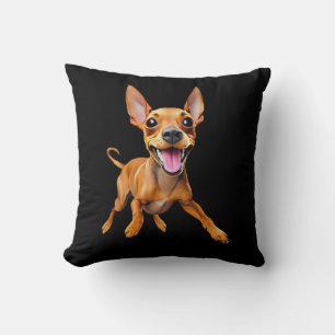 Min pin miniature pinscher minpin puppy dog throw pillow