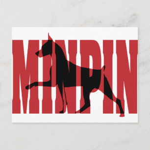 Min Pin silhouette Postcard