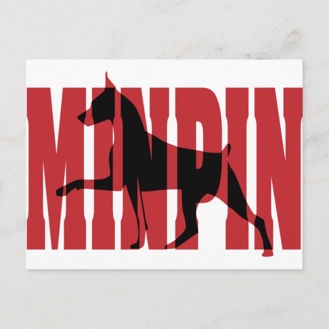 Min Pin silhouette Postcard (Front)