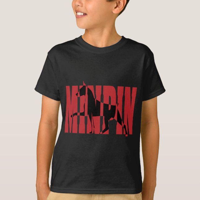 Min Pin silhouette T-Shirt (Front)