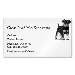 Min Schnauzer Dog Pet Animal Business Card Magnet