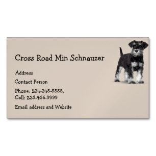 Min Schnauzer Dog Pet Animal Magnetic Business Card
