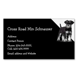 Min Schnauzer Dog Pet Animal  Magnetic Business Card