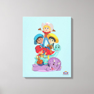 Min with Dino Ranch Friends Canvas Print