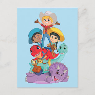 Min with Dino Ranch Friends Postcard