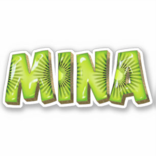 Mina Name Kiwi Design Autocollants