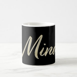Mina white Handwriting Tasse Kaffeetasse Coffee Mug