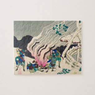 Minamoto no Muneyuki Ason by Katsushika Hokusai Jigsaw Puzzle