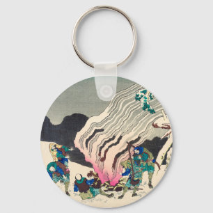 Minamoto no Muneyuki Ason by Katsushika Hokusai Keychain