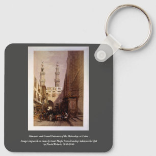Minarets & Entrance of Metwaleys Roberts/Haghe Art Keychain