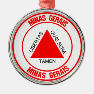 Minas Gerais Round Emblem Metal Ornament