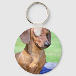 Minature Smooth Dachshund Keychain