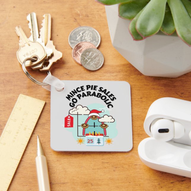 Mince Pie Sales Go Parabolic Keychain (Desk)