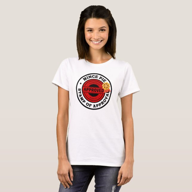 Mince Pie Stamp of Approval T-Shirt (Front Full)