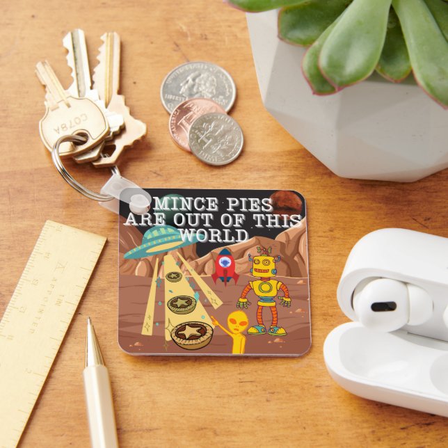 Mince Pies are Out of this World Keychain (Desk)