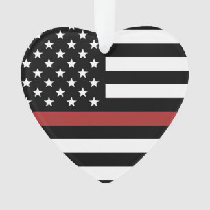 Mince Red Line USA Drapeau Pompier Service d'incen