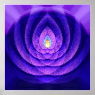 Mind Beacon in Purple and Blue Poster