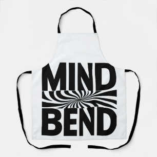 Mind Bend Optical Illusion Bold Black and White Apron
