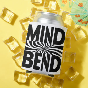Mind Bend Optical Illusion Bold Black and White Can Cooler