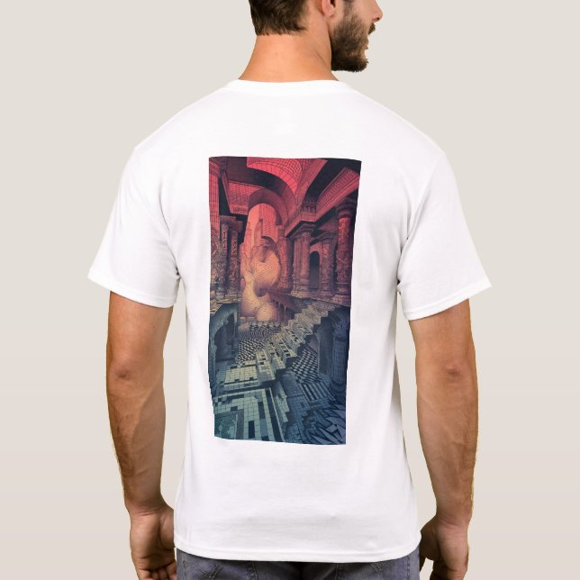Mind-Bending Geometric Puzzle T-Shirt (Back)