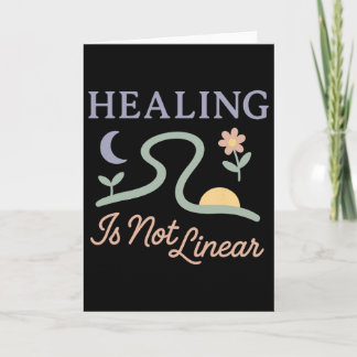 Mind Bloom Healing Is Not Linear Mental Health Pos Card