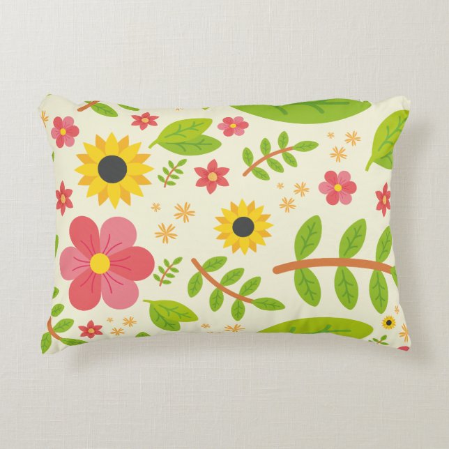 Mind blowing floral pattern Accent Pillow (Front)