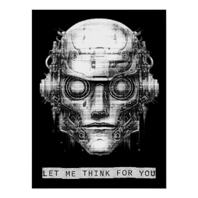 Mind Control Cyberpunk Robot Poster (Front)