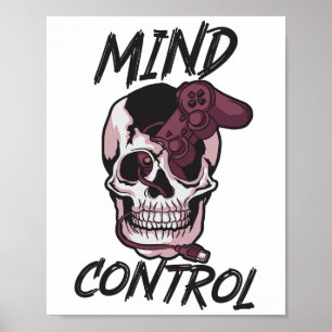 Mind control gaming design poster