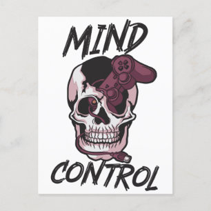 Mind control gaming design poster postcard