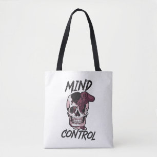Mind control gaming design tote bag