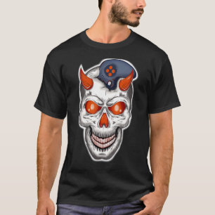 Mind Controller Skull Gaming Gamer Mens Boys Teens T-Shirt